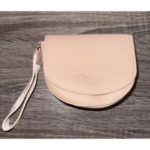 Chloe Parfum Cream Beige Pouch Small Cosmetic Makeup Bag Clutch Travel Pouch
